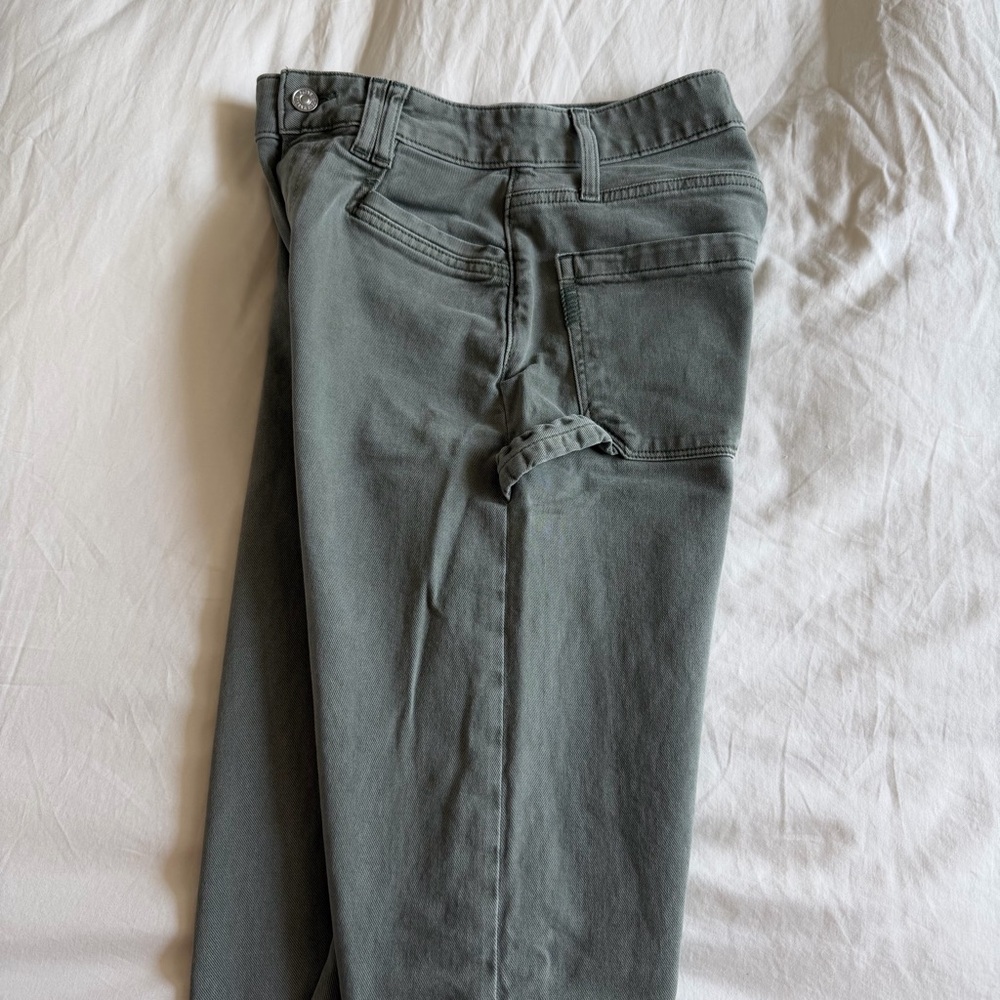 PAIGE Anessa Carpenter Wide Leg Jeans in Vintage Sweet Succulent - Picture 5 of 15